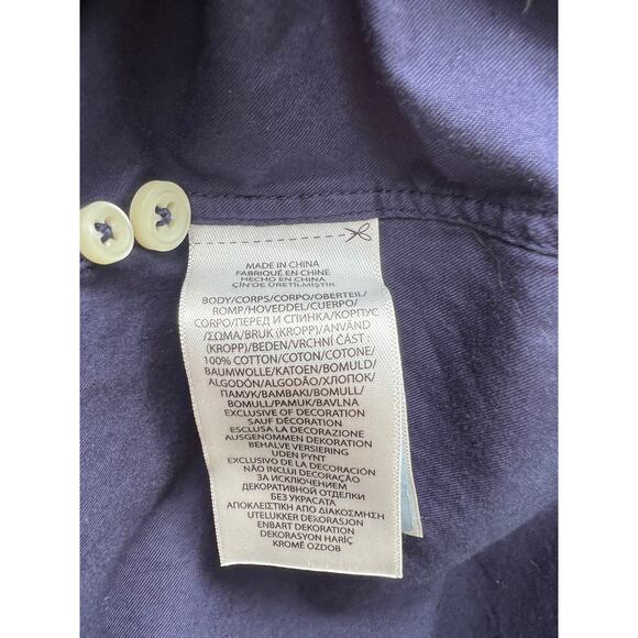 Ralph Lauren feather weight twill navy blue mens short sleeve shirt size XL Tall - Picture 5 of 5